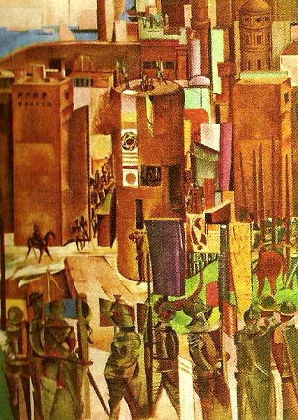 wyndham lewis barcelonas kapitulation oil painting picture